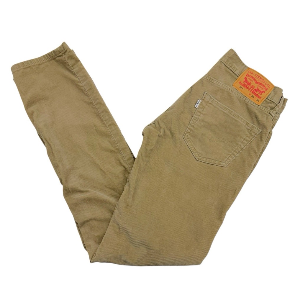 Levi's 511 Men's Size 30x34 (30.5" X 33.5") Tan Slim Fit Corduroy Pants‎